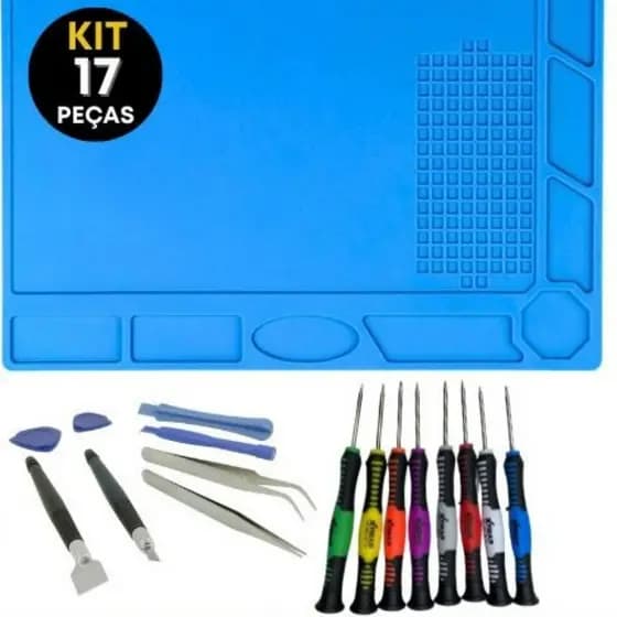 Kit Manta Antiestática Manutenção Notebook + Chaves Precisão