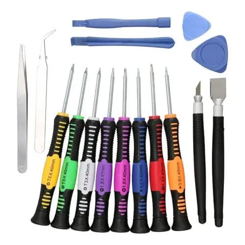 Kit Chaves Ferramenta 16 Peças Abrir Celular iPhone Android