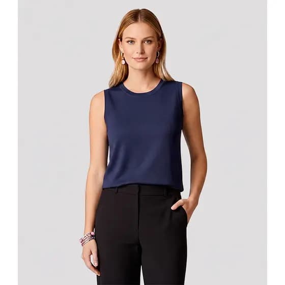 Blusa Feminina Regata Tricot Select Azul
