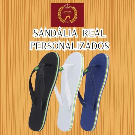 KIT 2 CHINELO LISO COM BANDEIRINHA