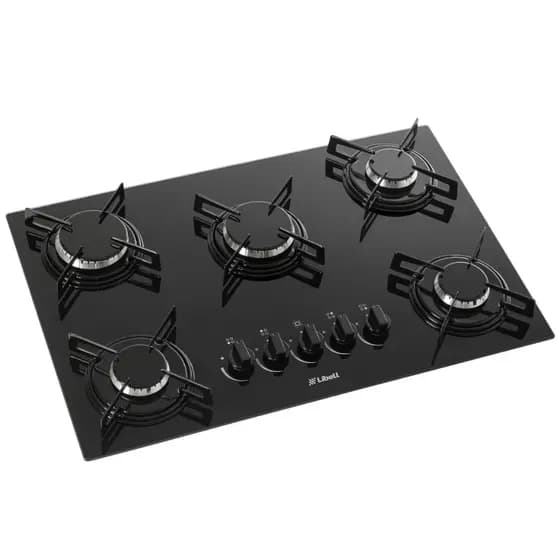 Cooktop Libell 5 Bocas Preto Bivolt