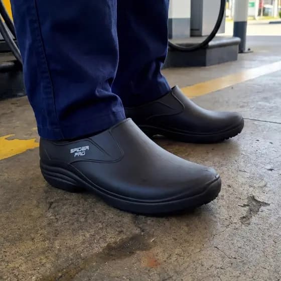 Sapato Antiderrapante Profissional Para Posto Limpeza Calçado Epi De Segurança