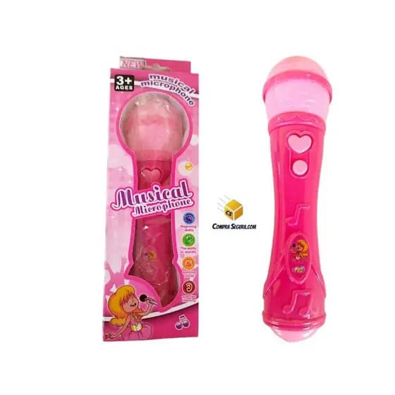 Brinquedo Microfone infantil musical c/som da voz