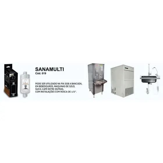 Filtro de água universal SanaMulti Rosca 1/2" - Pré filtro (Sem carvão ativado)