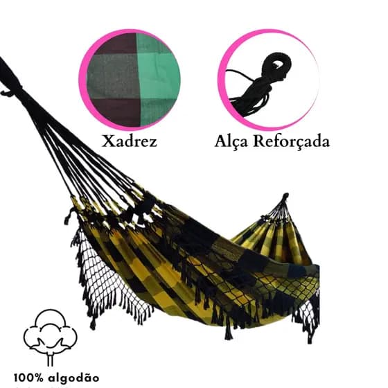 Rede de Descanso de Dormir Reforçada Gigante 100% Algodão