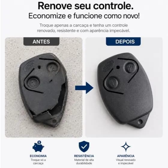 Capa Carcaça de reposição para Controle Portão Eletrônico Rossi