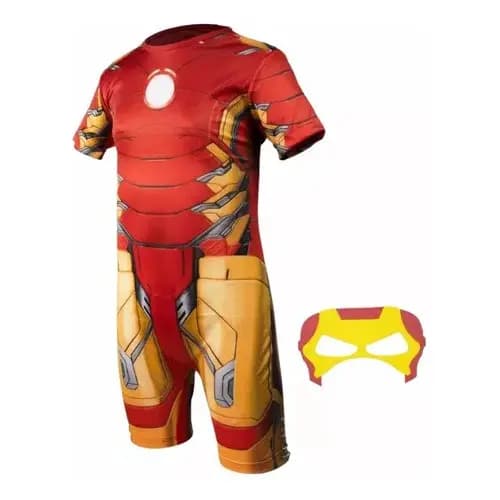 Fantasia Homem De Ferro Infantil Roupa Com Máscara Festas