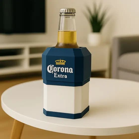 Porta Garrafa Térmica Cerveja Long neck Camisinha com Isopor Corona p/ Garrafa 330ml