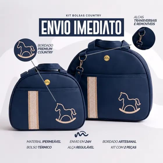 Bolsa Maternidade Kit 2 Peças | Cavalinho Baby Premium | Impermeável