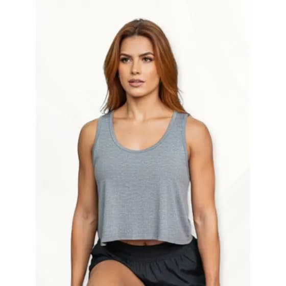 Regata Cropped Feminina Academia Esportiva