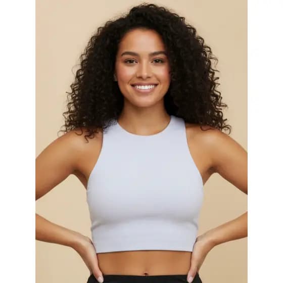 Cropped Regata Feminina Canelada Blusinha Básica