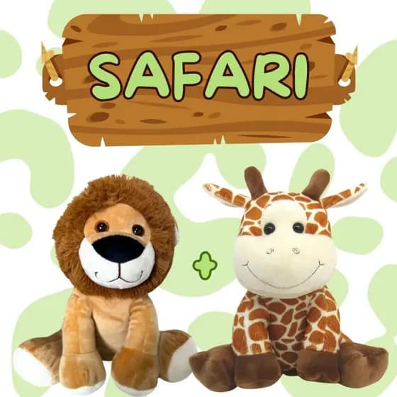 Kit c/2 ou 1 Bichinho(s) de Pelúcia Safári Animais 30 Cm Para Presentes Decorações Festas Envio Imediato