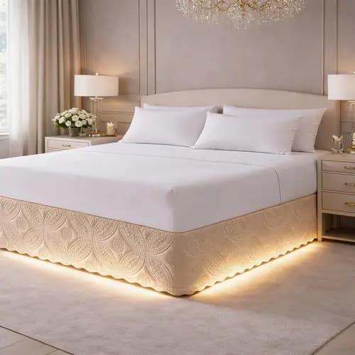 Saia Para Cama Box Casal Queen Matelada Luxo Marie