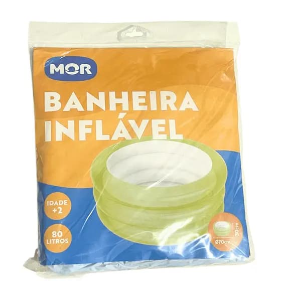 Banheira Inflável 80l Piscina 2 Anos Acima Verde Mor