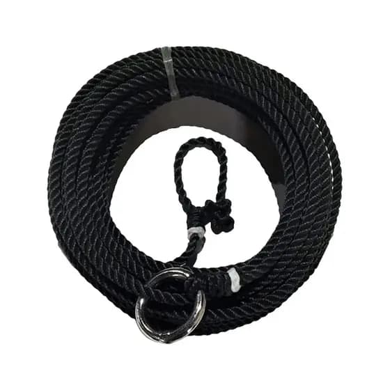 Laço Torcido Cdv Preto Argola INOX 10 Metros,Para A Lida No Campo , Charroa E Biqueira Do Laço Trançadas A Mão.