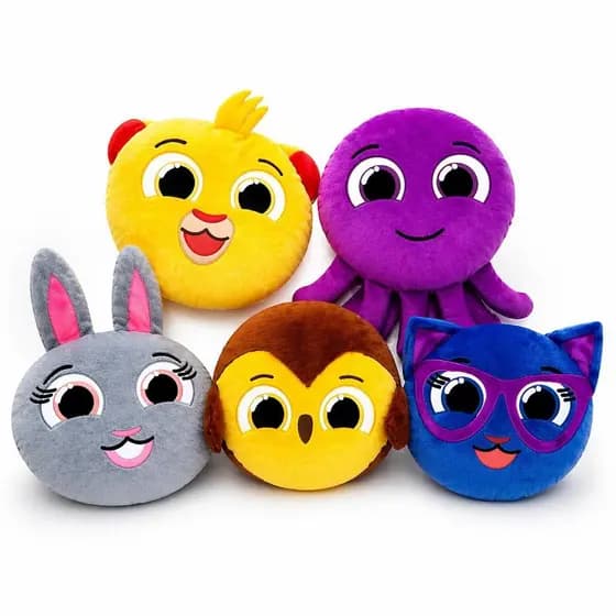 Almofadas de Pelúcia Personagens Infantis Coelhinha Leãozinho Corujinha Polvinho e Gatinho bolofofo Super Macia Desconto