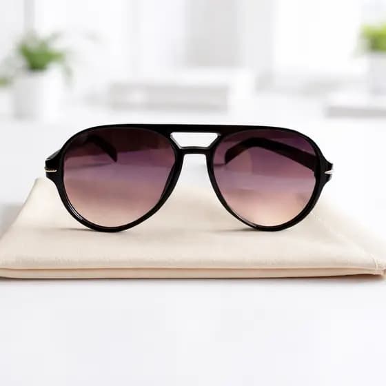 Óculos de Sol Moda Feminina com Ponte Dupla Retrô Armação Piloto Aviador com Proteção UV400