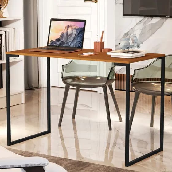 Escrivaninha Industrial Tampo MDP Pes Metal Cosmos 90cm