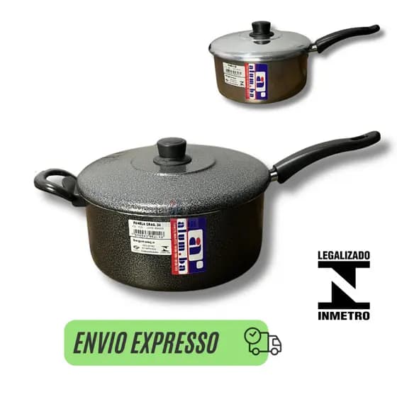 panela de arroz pequena grande e media avulsas preta e aluminio- caçarola grande e pequena arroz