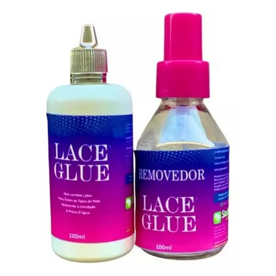 KIT LACE GLUE e removedor de cola 100 ml