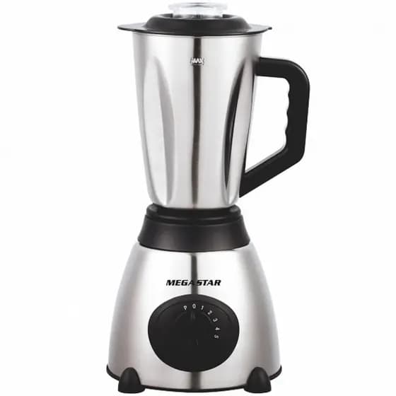 Liquidificador inox completo 1.5 Litros / 5 Velocidades + Pulsar / 500W / 220V ~ 50/60HZ - Prata/Preto