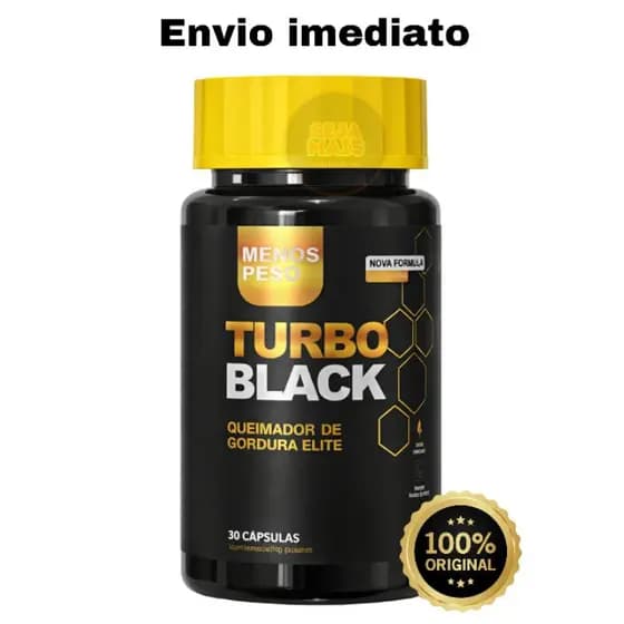 TURBO BLACK QUEIMADOR DE GORDURA DE ELITE Suplemento alimentar