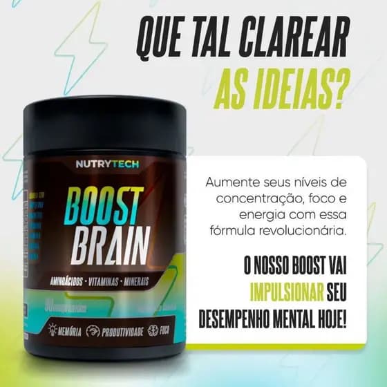 Boost Brain Foco E Concentração Para O Dia A Dia Mente Mais Ativa E Disciplina Envio Imediato