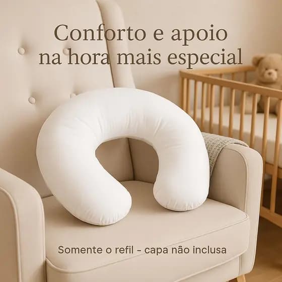 Refil Enchimento Para Almofada de Amamentação Fibra Siliconada Antialergico LD BABY & KIDS