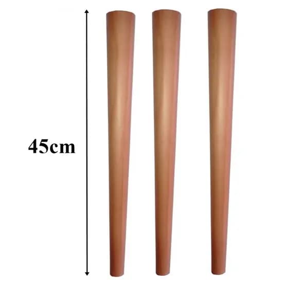 Kit 3 Pés Palito 45 cm Para Mesas de canto Mesinhas Pés De Madeira