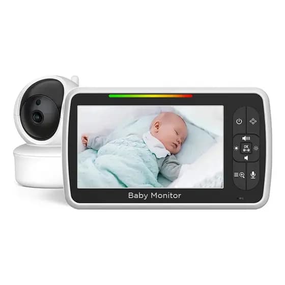 Babá Eletrônica Baby Monitor Sm650 Com Vídeo E Áudio Visão Noturna Branco 127/220V