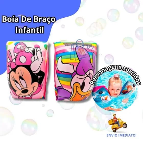 Boia De Braço Inflável Infantil Para Meninas Diversos Personagens