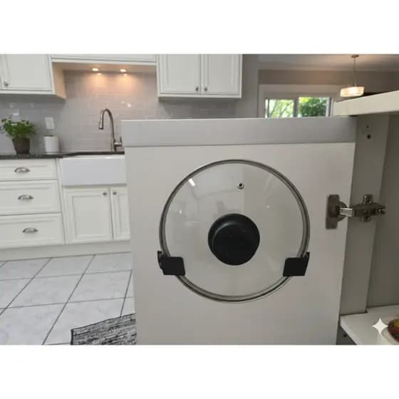 Kit 3 Suportes para Tampa de Panela Organizador de Cozinha Porta Tampas Resistente para Cozinha Armário