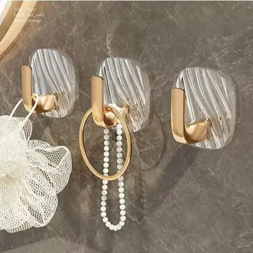 Kit 4 Ganchos Adesivos Cabide de Parede Organizador Multi Funcional Suporte de Toalha