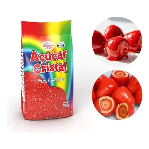 AÇUCAR CRISTAL VERMELHO 500GM - ARCOLOR