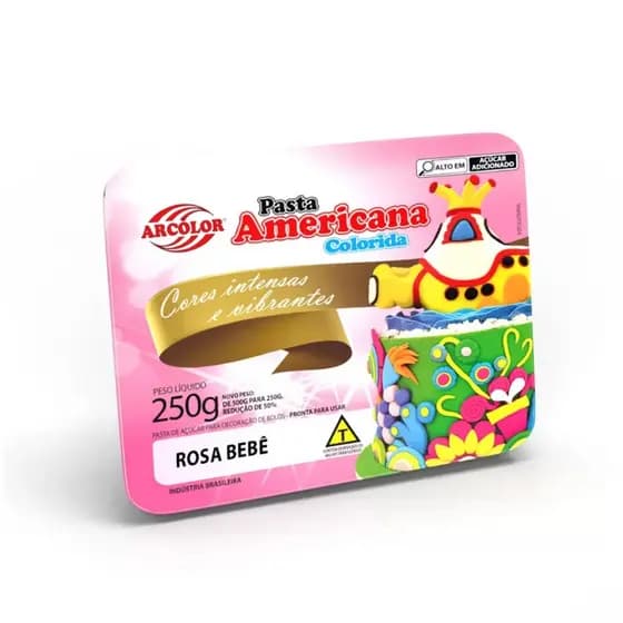 Pasta americana várias cores arcolor 250g