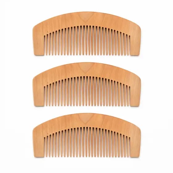 Kit 3 Pentes de Madeira Natural Profissional Antifrizz - Para quem leva o Grooming a sério.