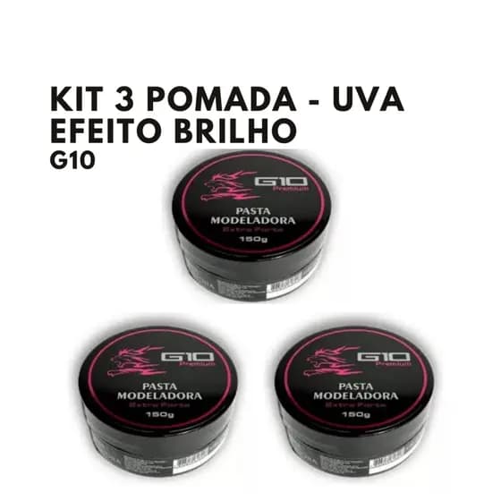 3 Uni Pasta Modeladora G10 - 3 POMADA G10