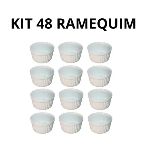 Kit 48 e 24 Ramequim Plástico Canelado 170ml Opções