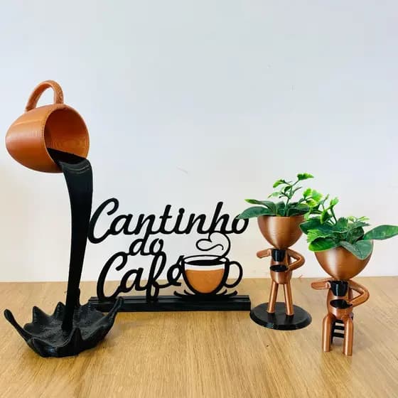 Cantinho do café com plantas linda decoração