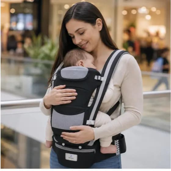 Canguru Porta Bebê Qinhu® Modelo 1008 – Conforto e Segurança para o Seu Bebê