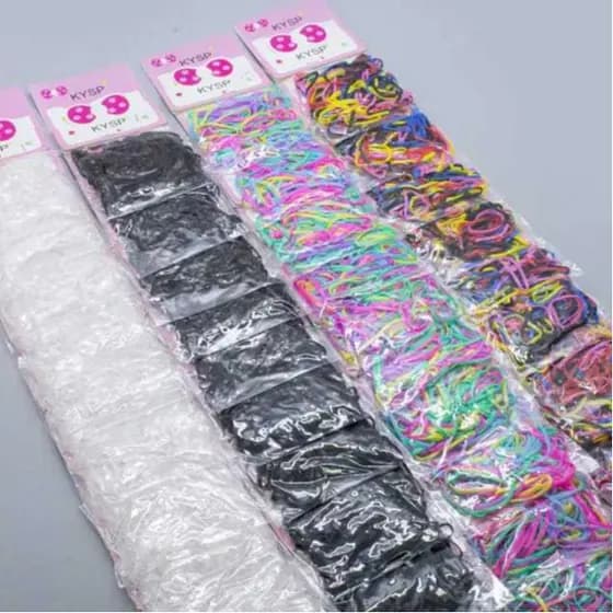 Cartela Mini Elástico de cabelo Silicone