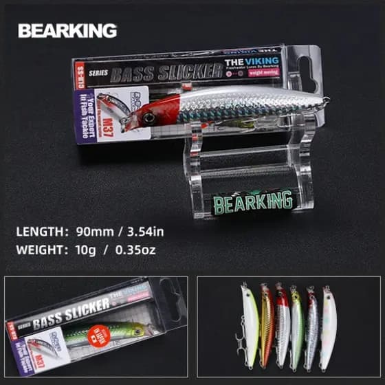 BEARKING 90mm 10g Isca Profissional Excelente De Pesca Quente Iscas Profissionais De Qualidade De Peixinho Natação Crankbait