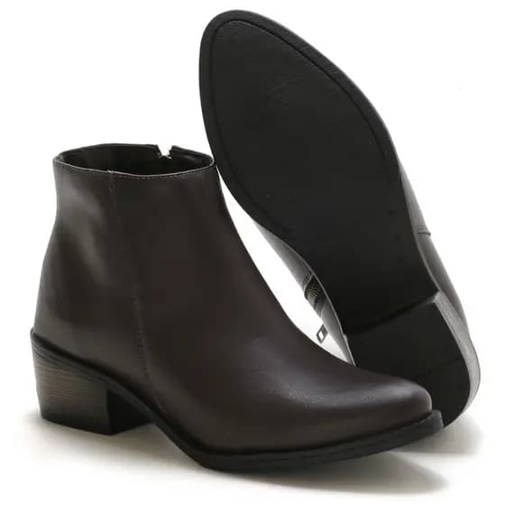 Botinha Bota Feminina Cano Curto Salto Baixo Barata Promoção 6704