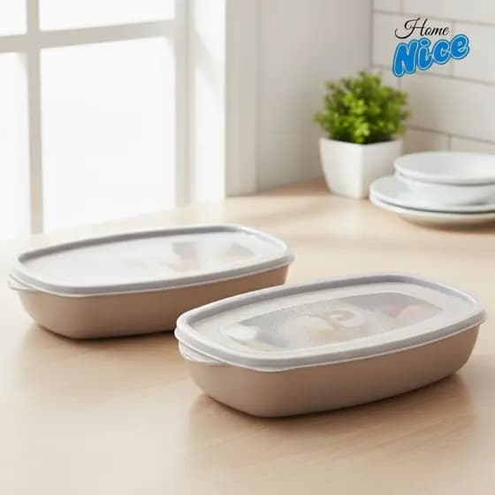 2 Pote Organizador Multiuso Retangular 1 Litros Cores Variadas Plastico