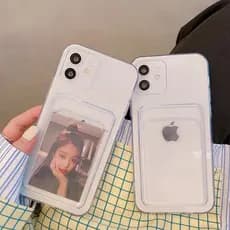 Capa Flexível De TPU Transparente Com Porta Cartão Para iPhone 13/12 Mini/11 Pro Max/X/XS/XR/7/8 Plus/SE 2020