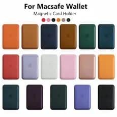 Capa De Couro Com LOGO MagSafe Para iPhone 17 16 Pro Max/Mini Porta Cartão/Carteira Magnética Compartimentos De Bolso