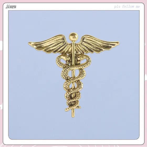 Caduceus Pins Badge Broches Lapela Pin Medicina Símbolo Presentes Para Enfermeira Médico Estudantes Broche