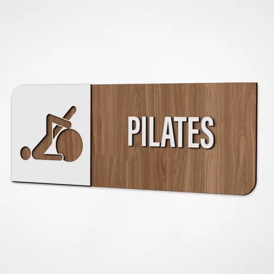 Placa Sinalização Indicativa Pilates