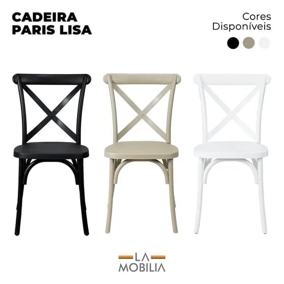 Cadeira Paris Katrina Cross Empilhável para Sala de Jantar e Cozinha - Seat&co