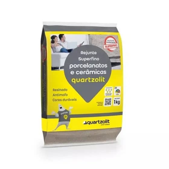 Rejunte Superfino Porcelanatos e Cerâmicas 1kg Quartzolit - Cores Vibrantes e Superfino Acabamento